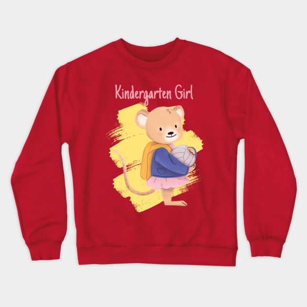 Kindergarten Girl Crewneck Sweatshirt by I Love My Family